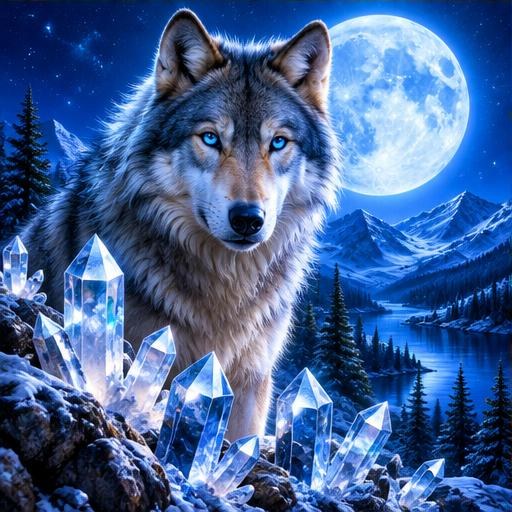 Lupul lunar — ilustrație